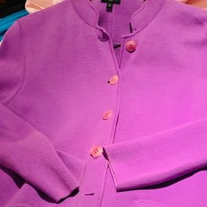 Lilac Talbots Sweater Jacket 1X or 3X